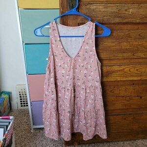 Pink Flower Maternity Tank